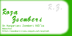 roza zsemberi business card